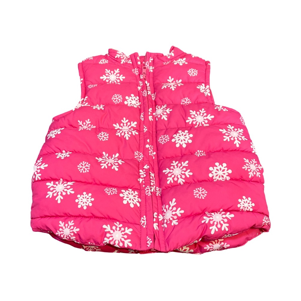 Gymboree pink Snowflake puffer Vest